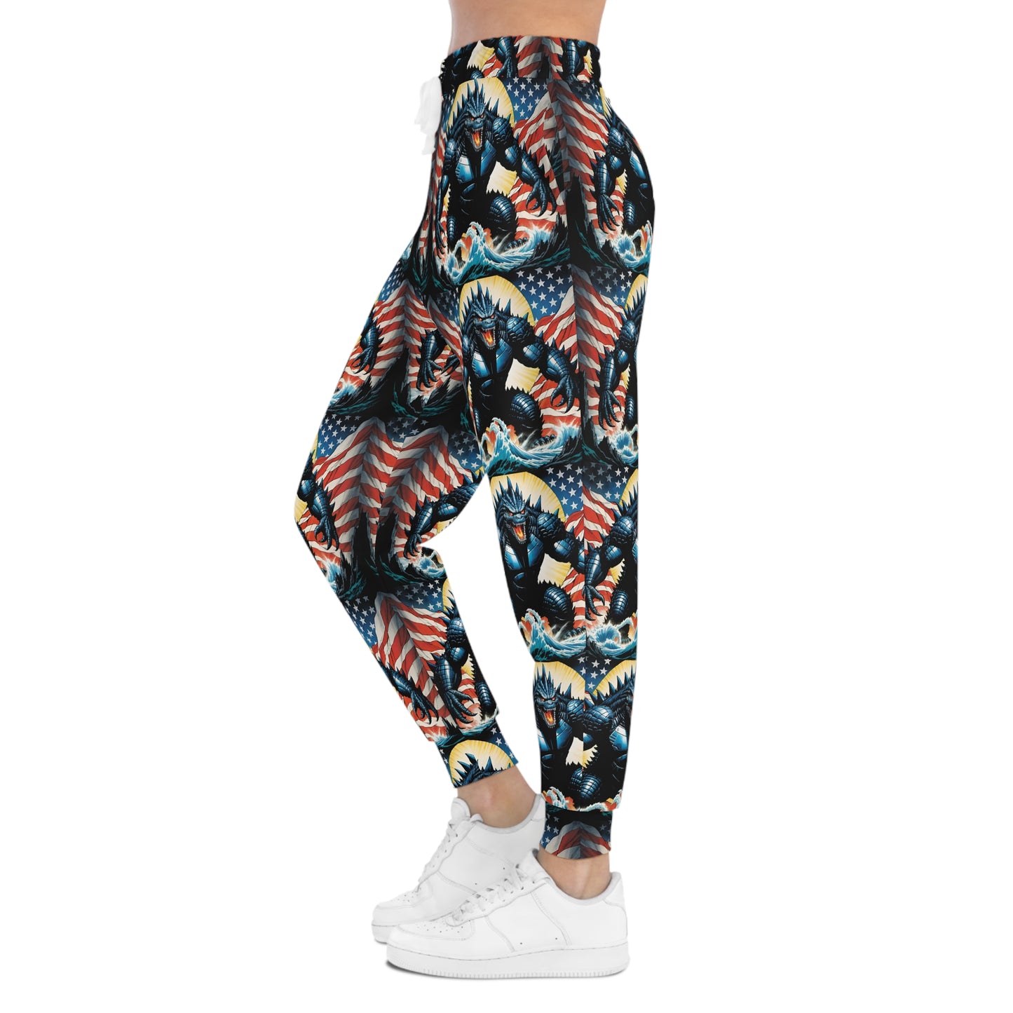 Patriotic | USA | Godzilla Sweatpants | Japanese Art | Stylish Gym Joggers | Monster Leisure Pants
