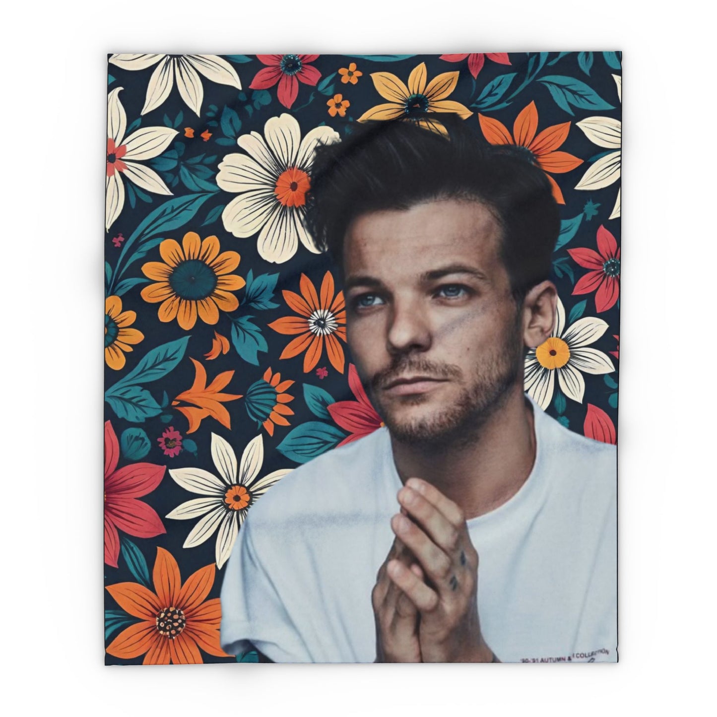 Fan Art Fleece Blanket - Louis Fan Art Tomlinson Inspired Throw Blanket
