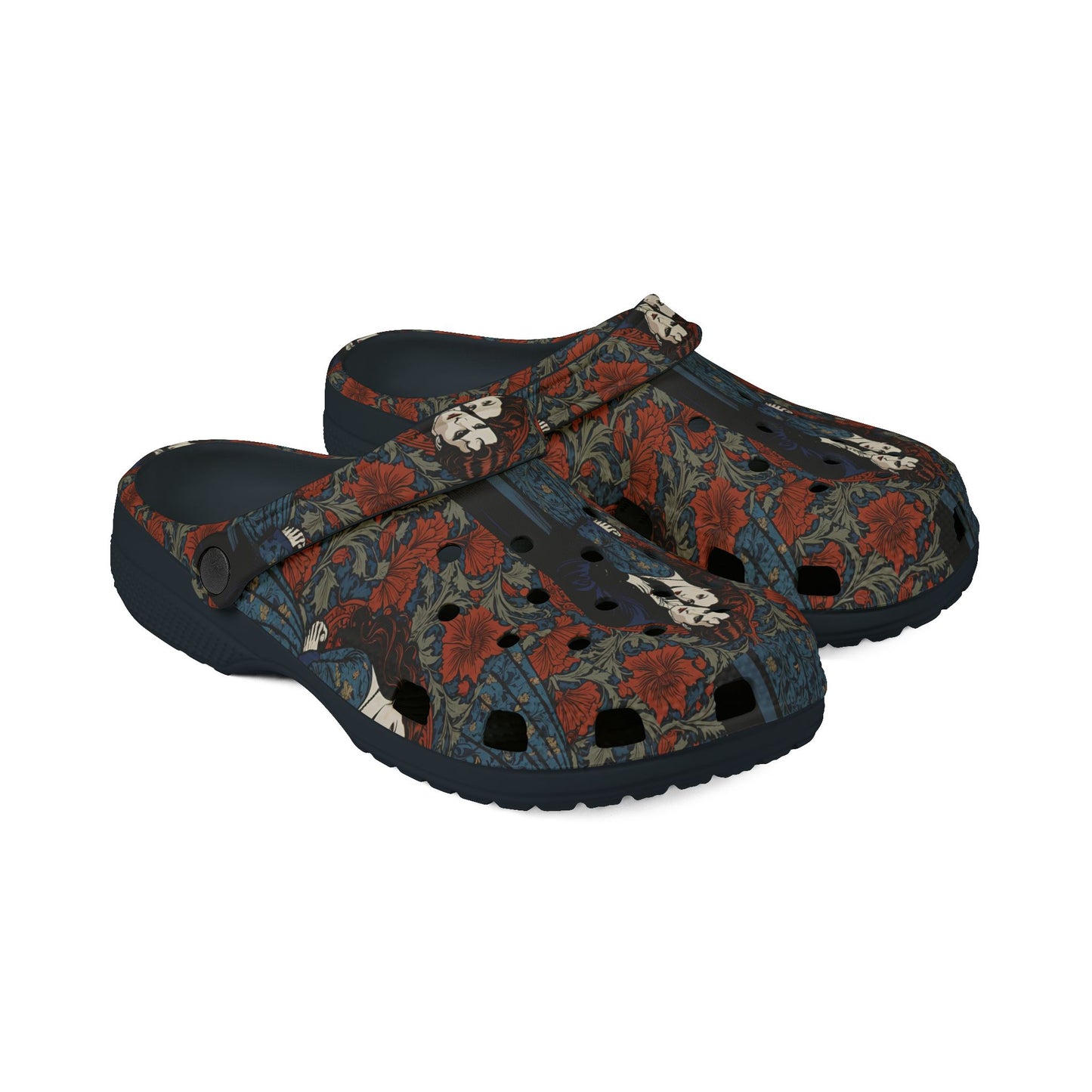 Rubber Shoes, Vampire Novel Art, Romantic Vampire Fan Clogs, Vampire Romance Movie Slides