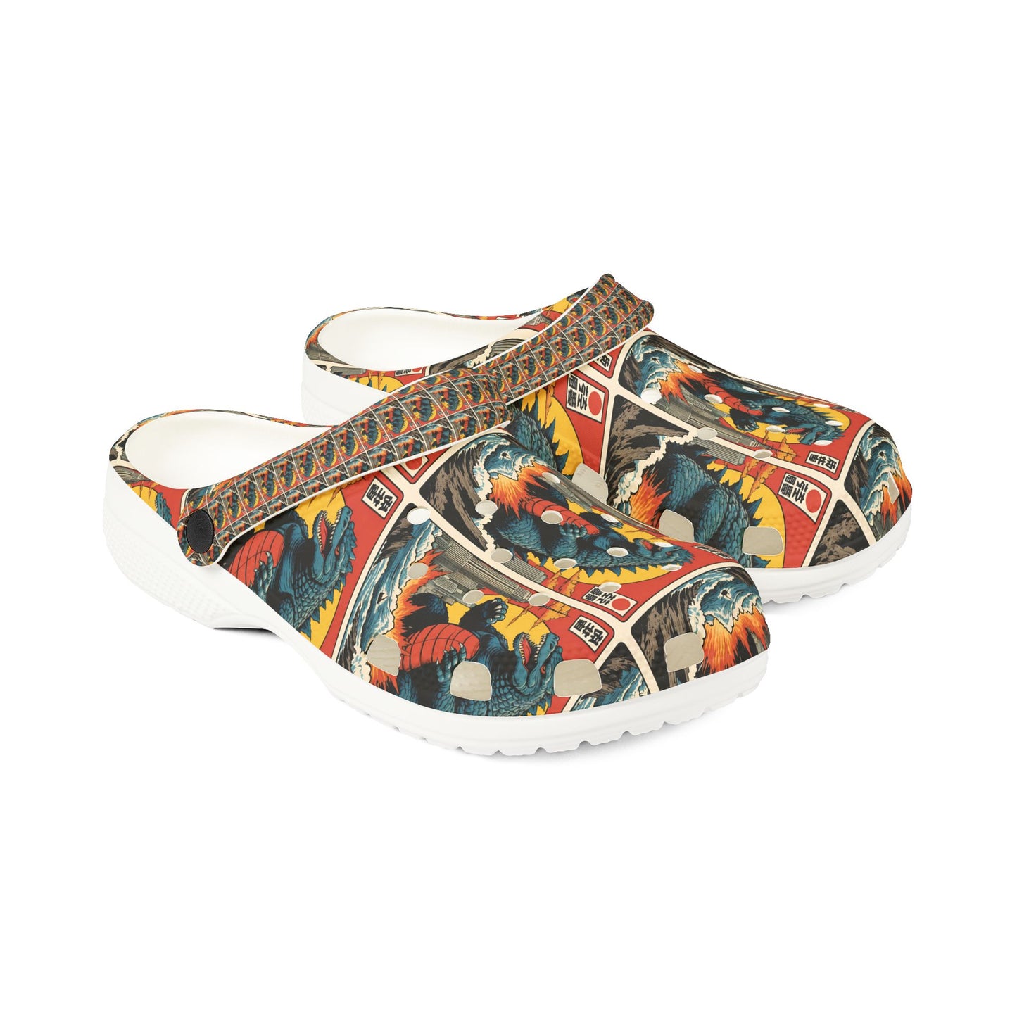 Vintage Japanese Godzilla Rubber Shoes, Godzilla gift, unisex Godzilla shoes