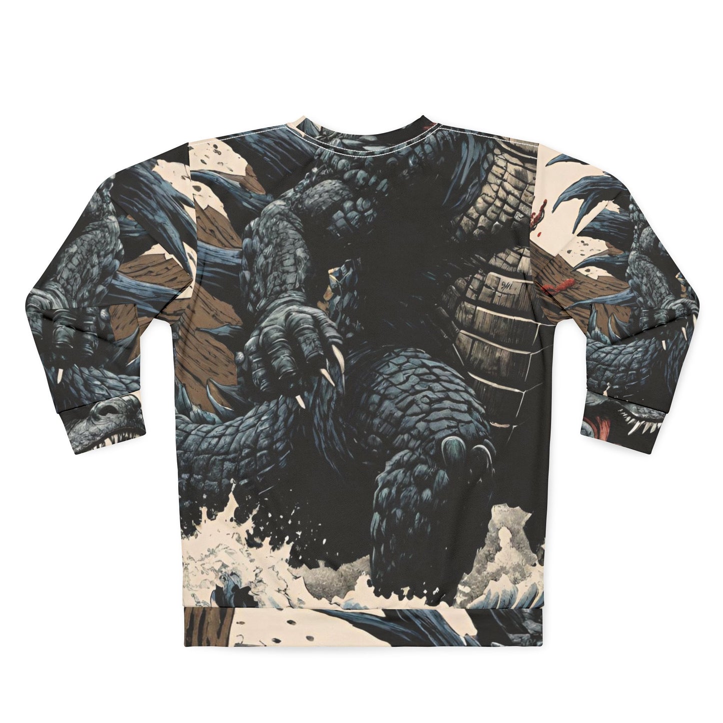Unisex Kaiju Japanese Sweatshirt - Bold Graphic Tee for Godzilla Fans, Comfort Wear, Streetwear, Gift for Movie Lovers, Trendy Pullover