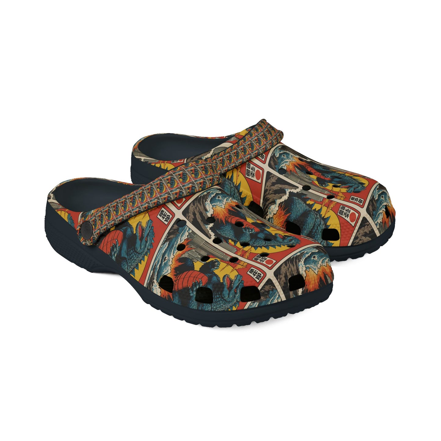 Vintage Japanese Godzilla Rubber Shoes, Godzilla gift, unisex Godzilla shoes