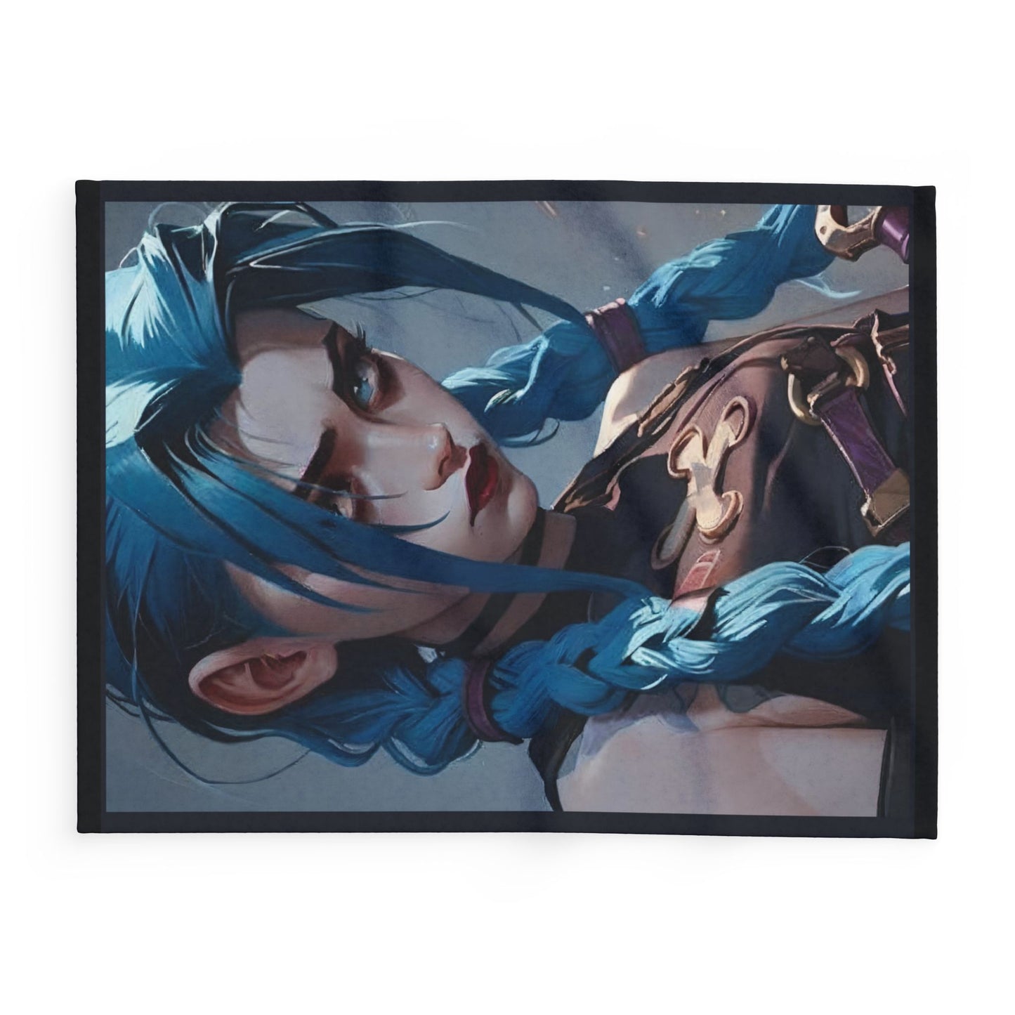 Fleece Blanket - Jinx Anime Art Throw Blanket for Japanese Anime and Manga Lovers