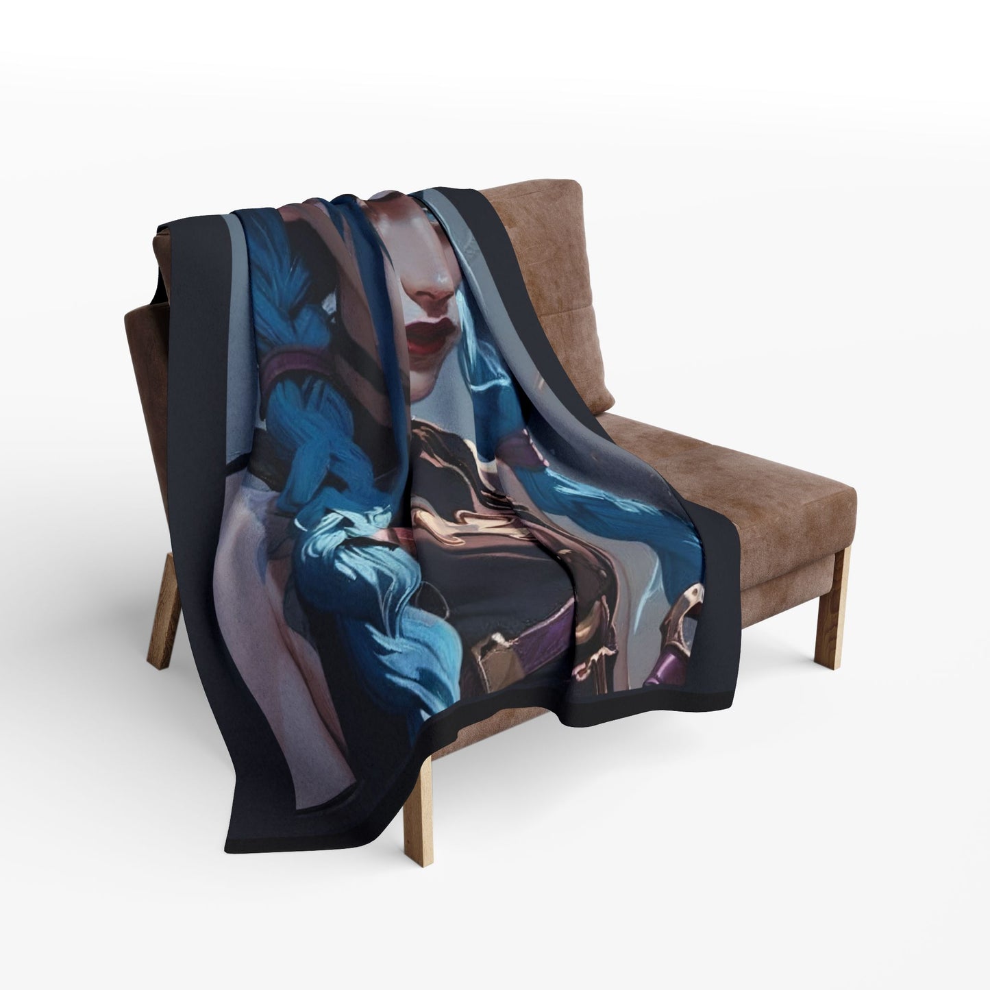 Fleece Blanket - Jinx Anime Art Throw Blanket for Japanese Anime and Manga Lovers