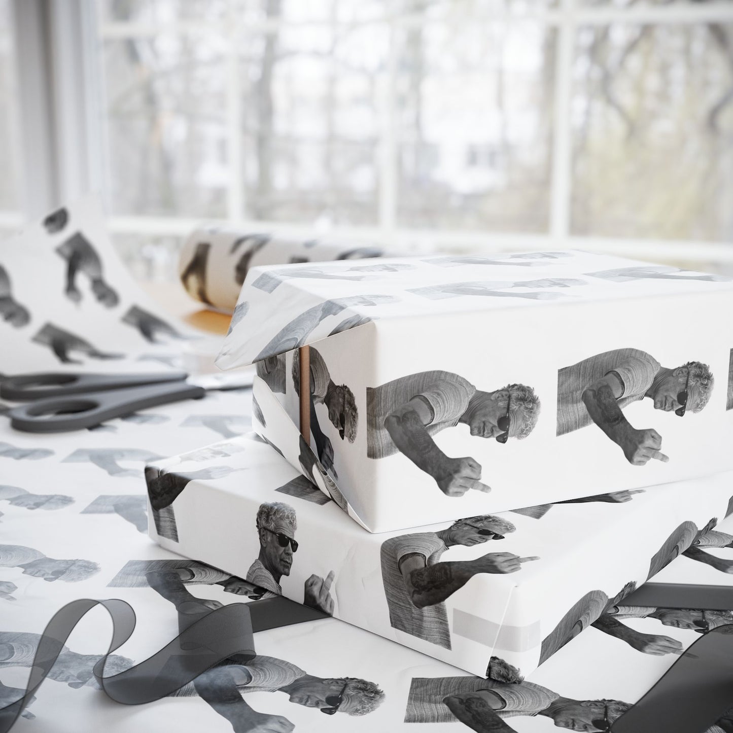 Bourdain Middle Finger Wrapping Paper