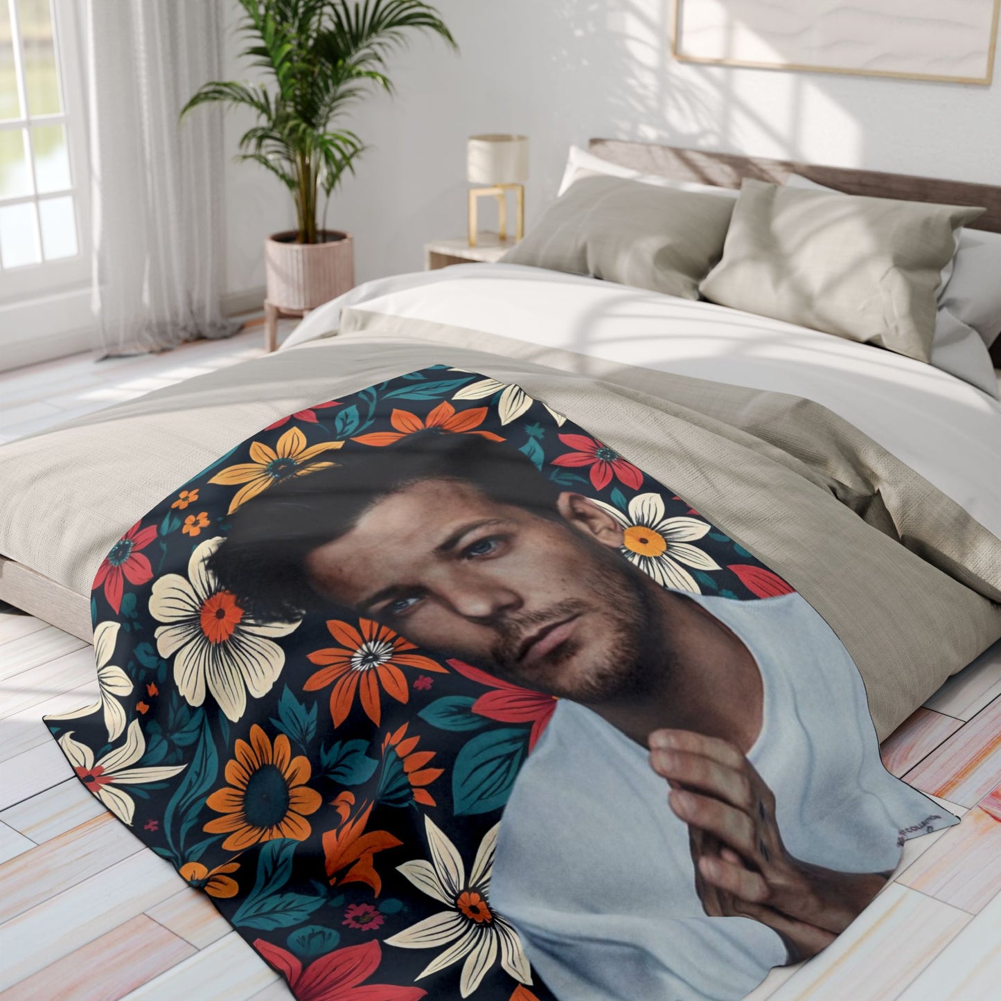 Fan Art Fleece Blanket - Louis Fan Art Tomlinson Inspired Throw Blanket