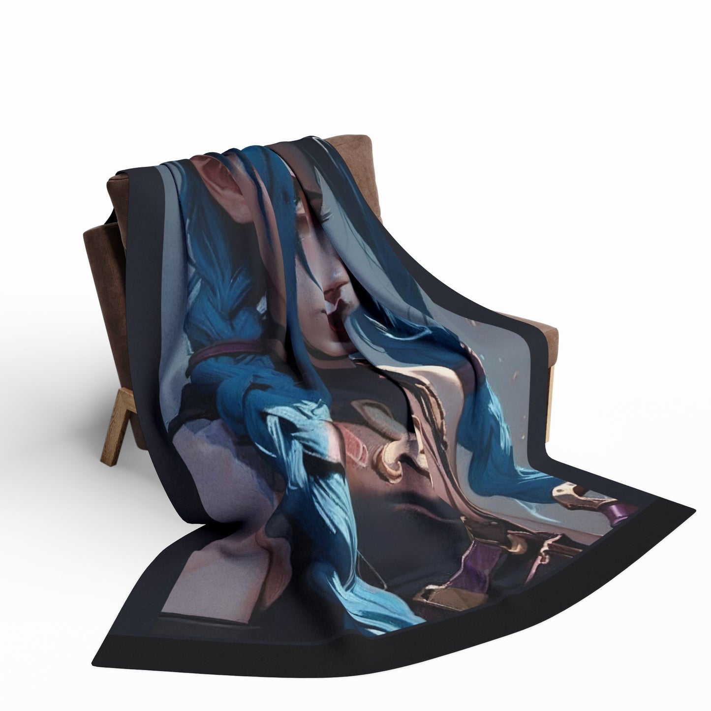 Fleece Blanket - Jinx Anime Art Throw Blanket for Japanese Anime and Manga Lovers