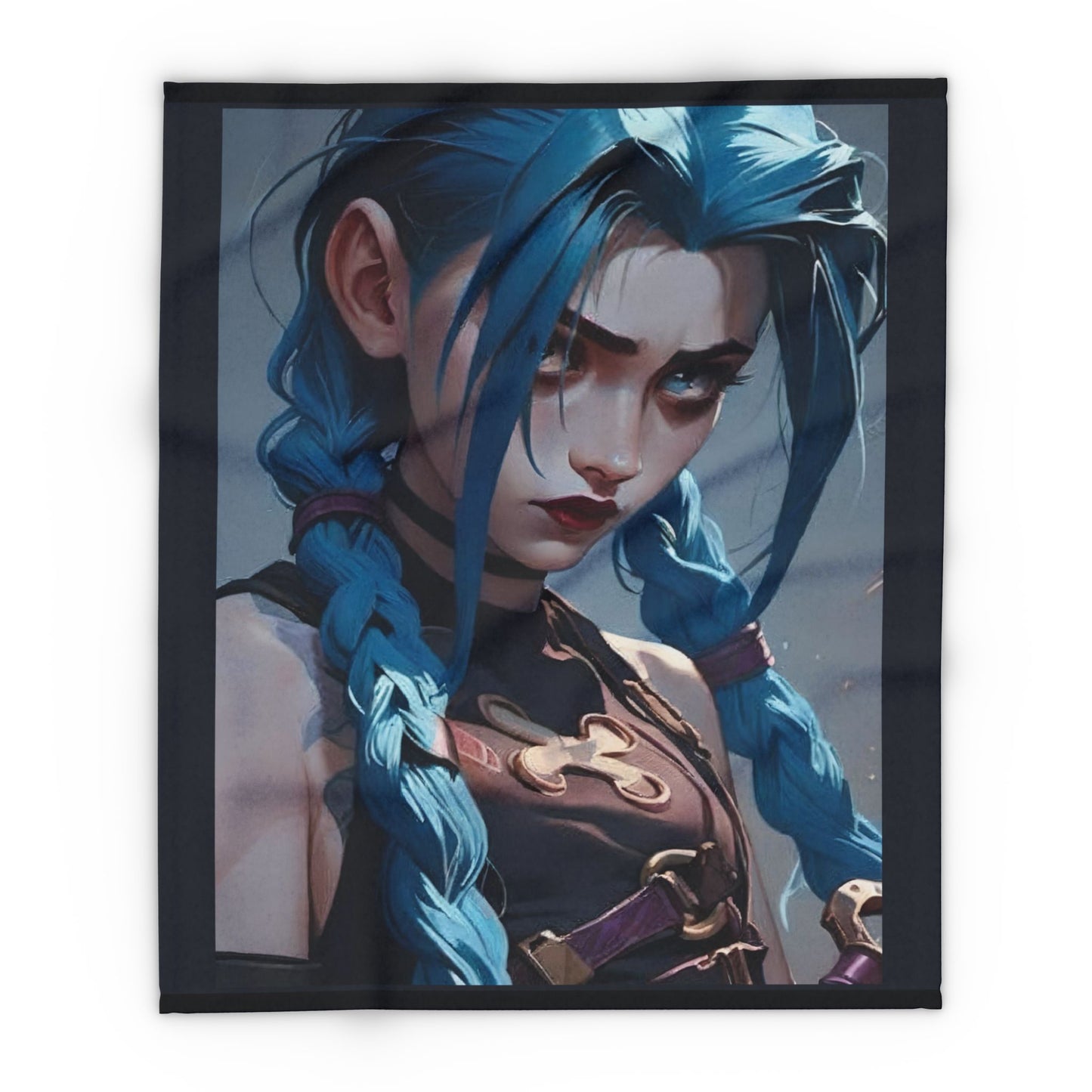 Fleece Blanket - Jinx Anime Art Throw Blanket for Japanese Anime and Manga Lovers
