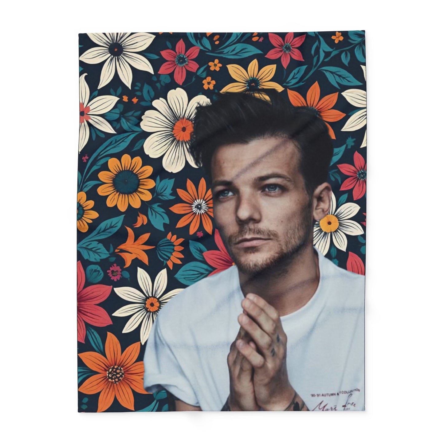 Fan Art Fleece Blanket - Louis Fan Art Tomlinson Inspired Throw Blanket