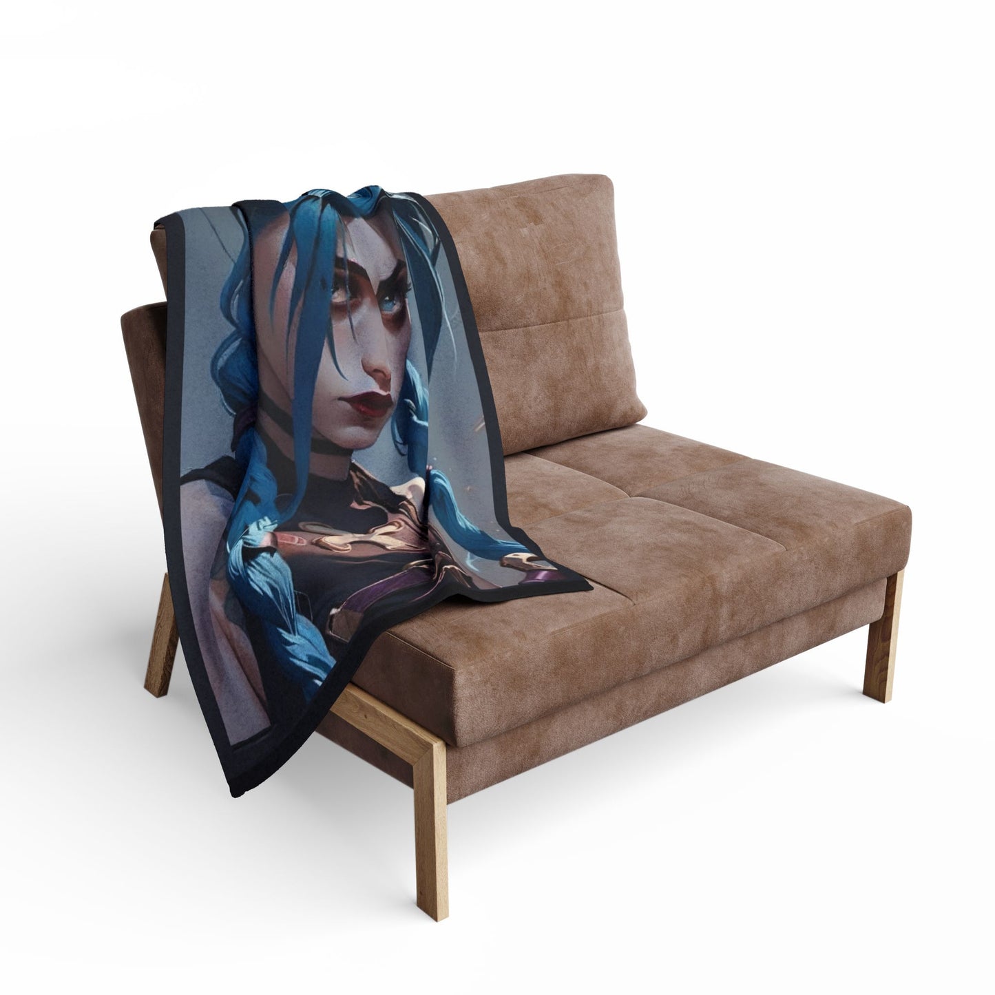 Fleece Blanket - Jinx Anime Art Throw Blanket for Japanese Anime and Manga Lovers