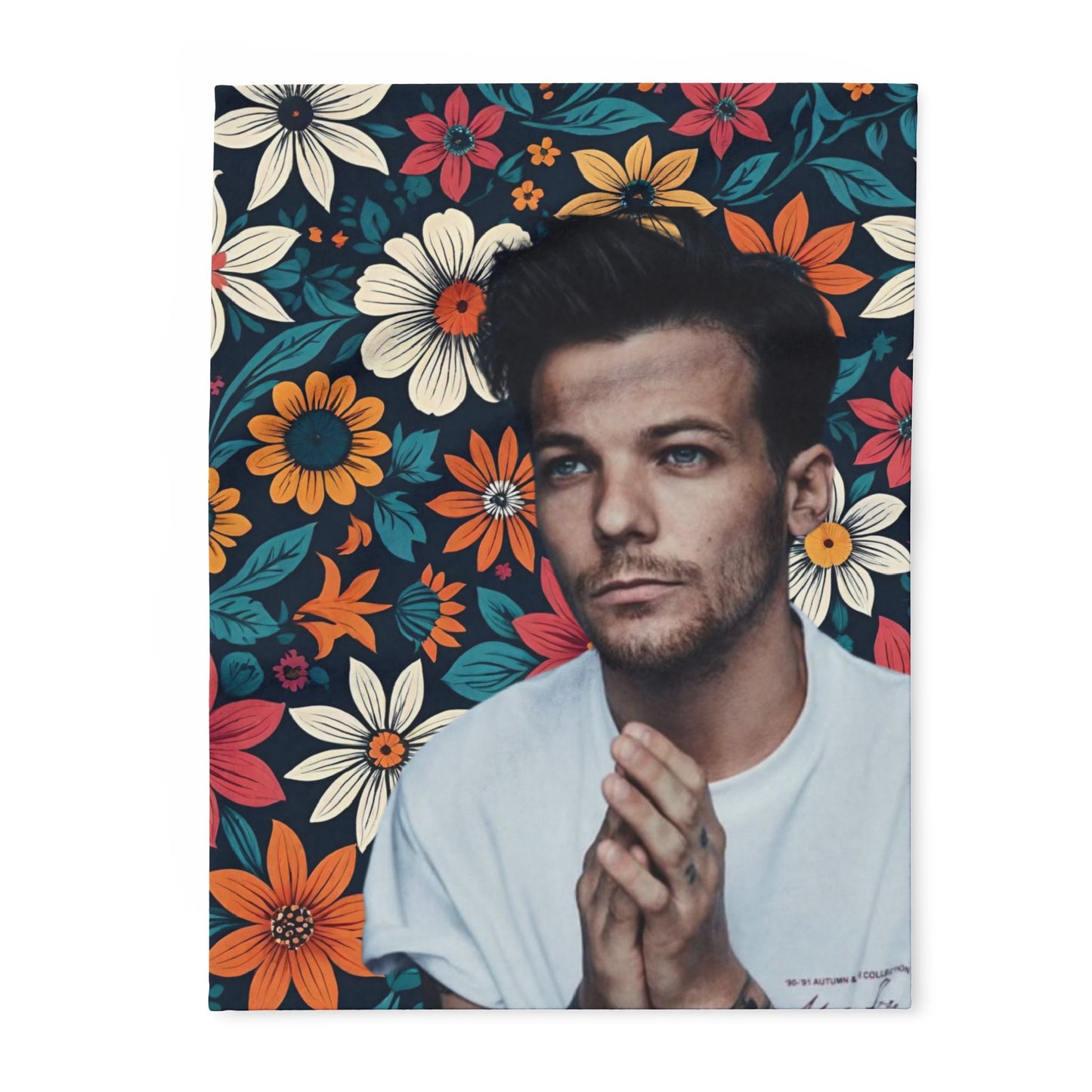 Fan Art Fleece Blanket - Louis Fan Art Tomlinson Inspired Throw Blanket