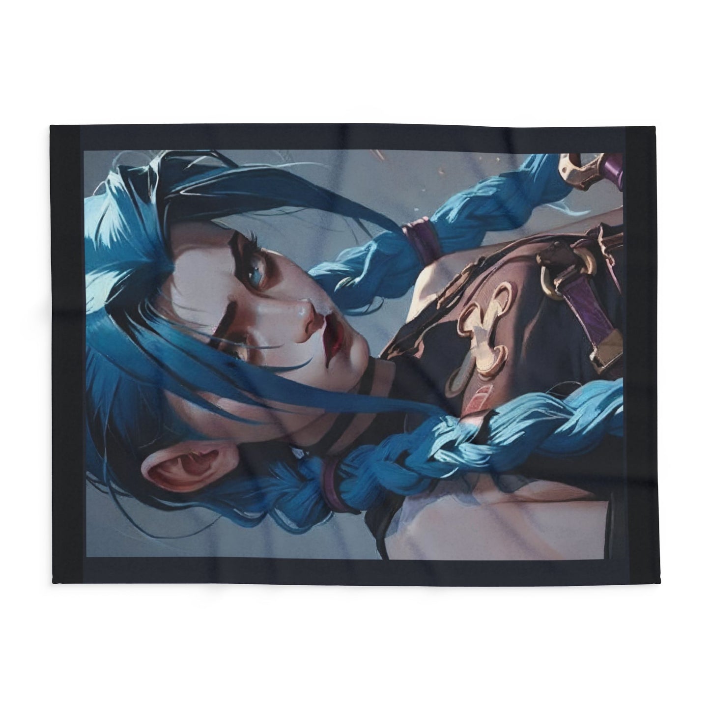 Fleece Blanket - Jinx Anime Art Throw Blanket for Japanese Anime and Manga Lovers