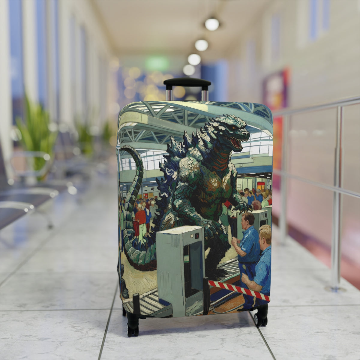 Giant Monster Airport Luggage Cover - Funny Travel Suitcase Protector