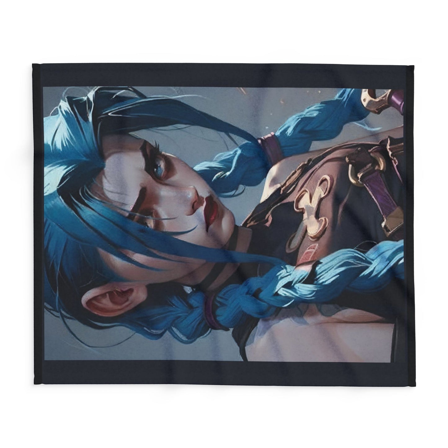 Fleece Blanket - Jinx Anime Art Throw Blanket for Japanese Anime and Manga Lovers