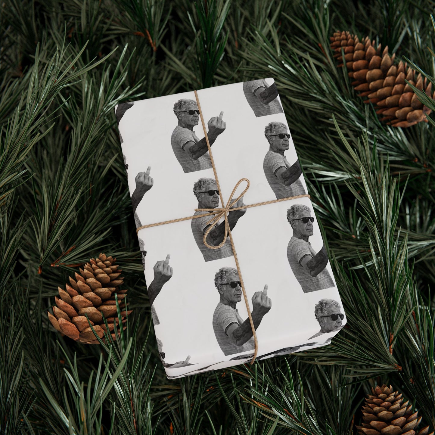 Bourdain Middle Finger Wrapping Paper