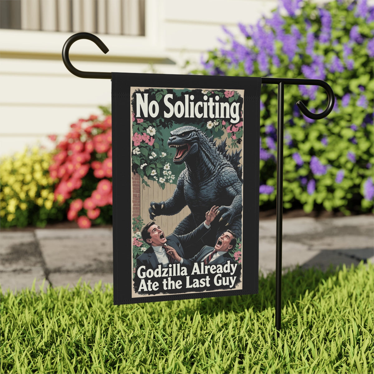 Funny No Soliciting Signs & Garden Flags