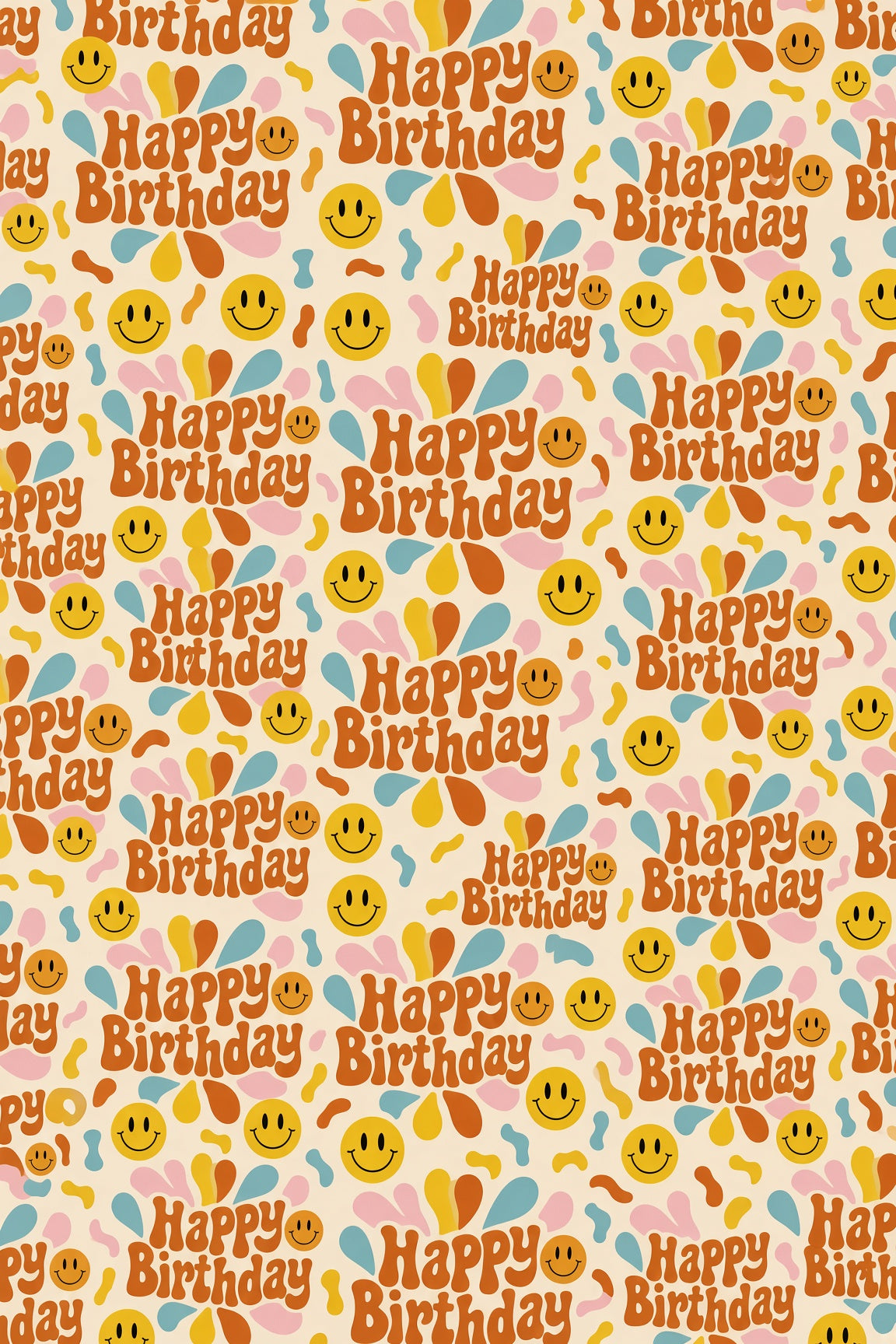 Boho Birthday Wrapping Paper - Pastel & Aesthetic Gift Wrap