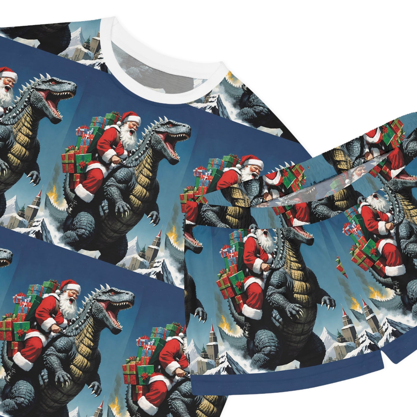Santa Godzilla Women's Pajama Set