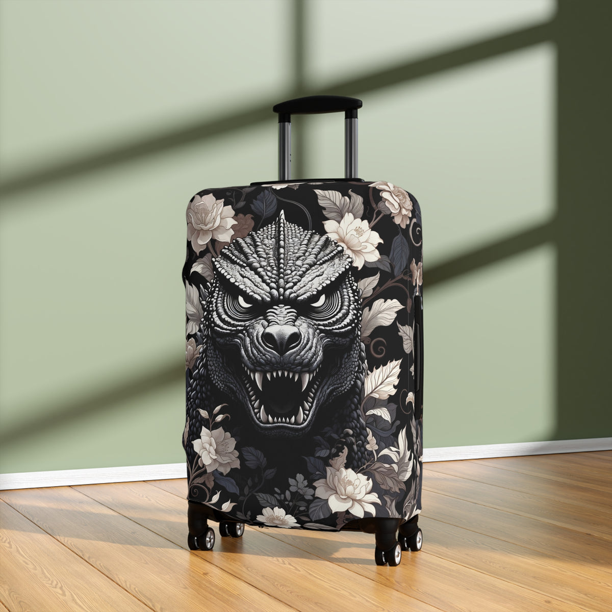 Giant Monster Face Luggage Cover - Bold Travel Gift for Him or Her