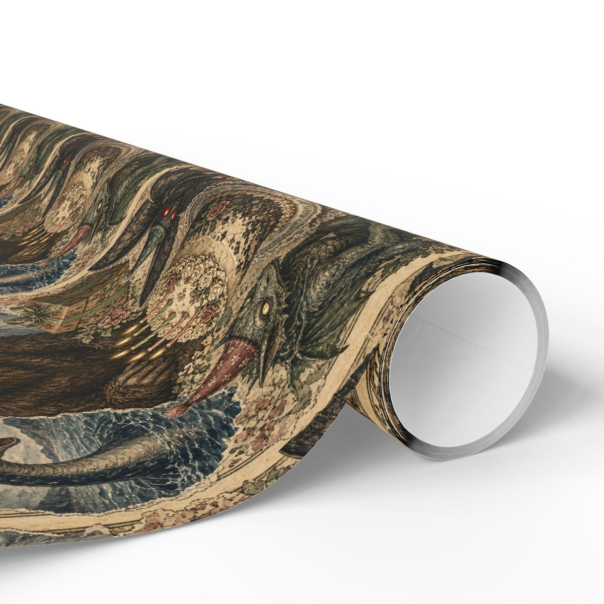 Funny Cryptid Birthday Wrapping Paper - Bigfoot, Mothman, Alien & Loch Ness Gift Wrap