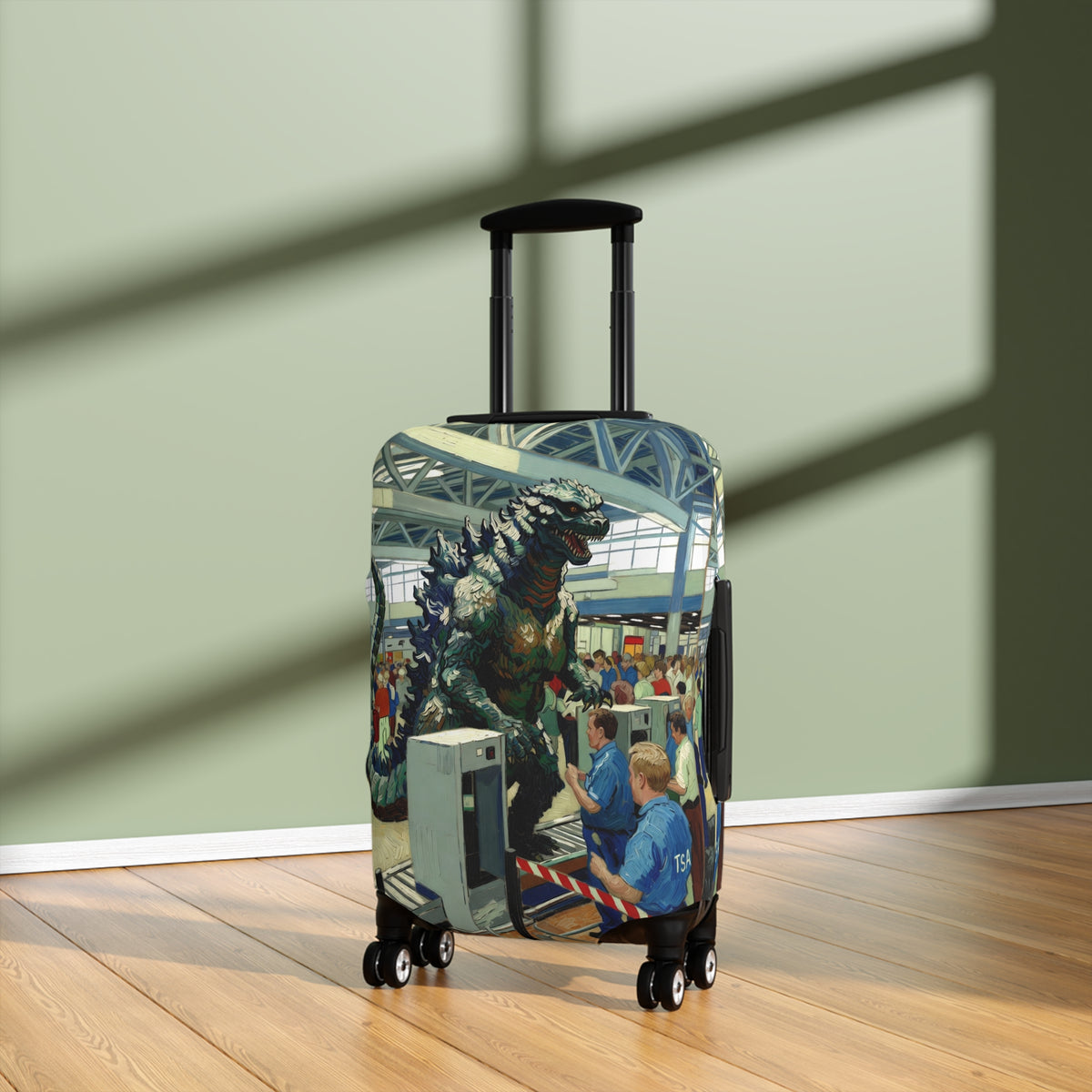 Giant Monster Airport Luggage Cover - Funny Travel Suitcase Protector