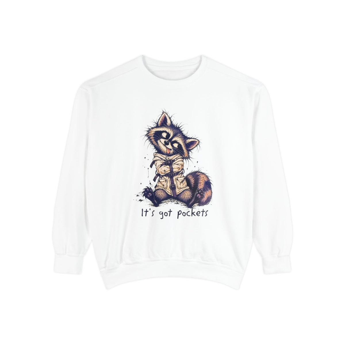 It’s Got Pockets Raccoon Sweatshirt