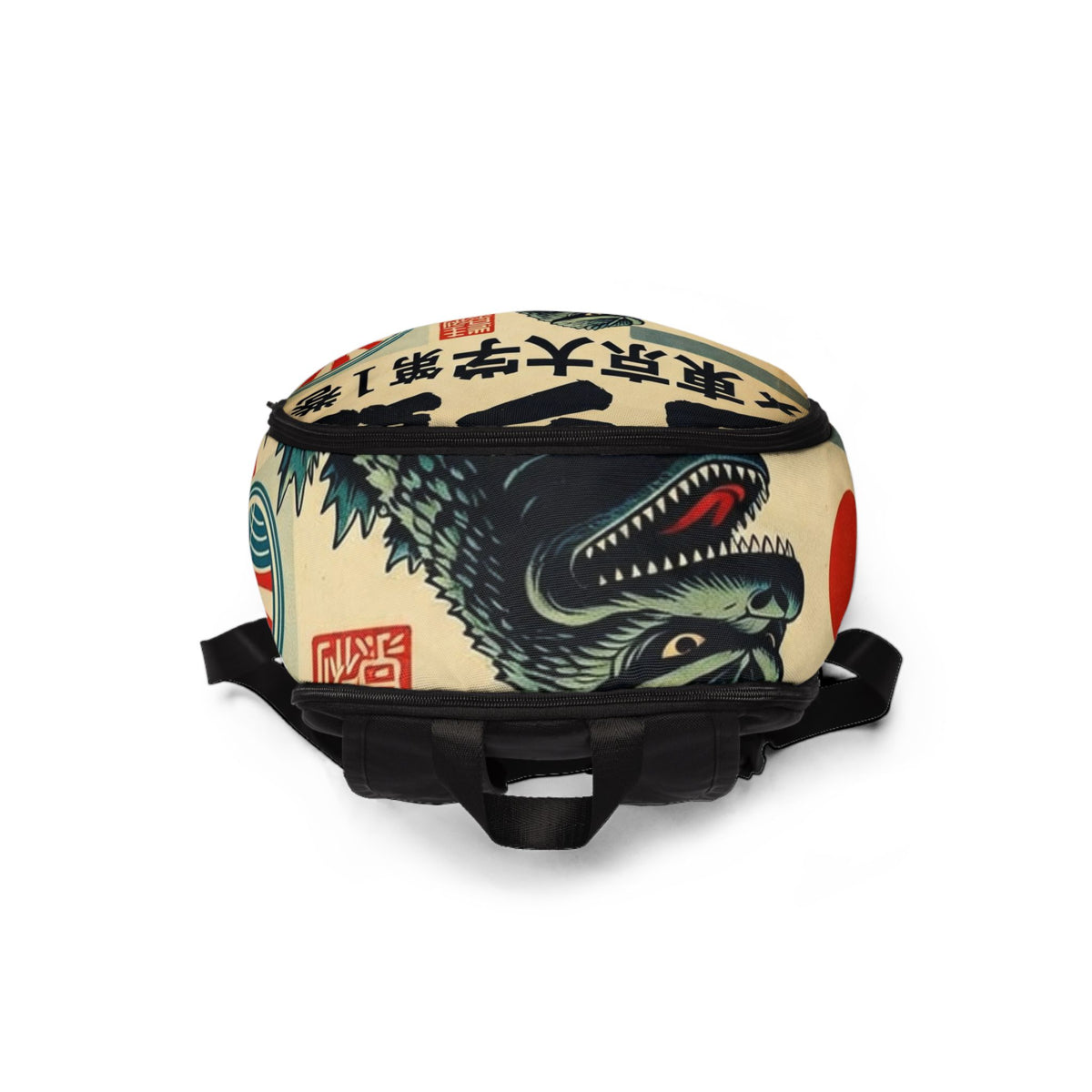 Godzilla Vintage Tokyo Poster Backpack — Retro Japanese Monster School Bag