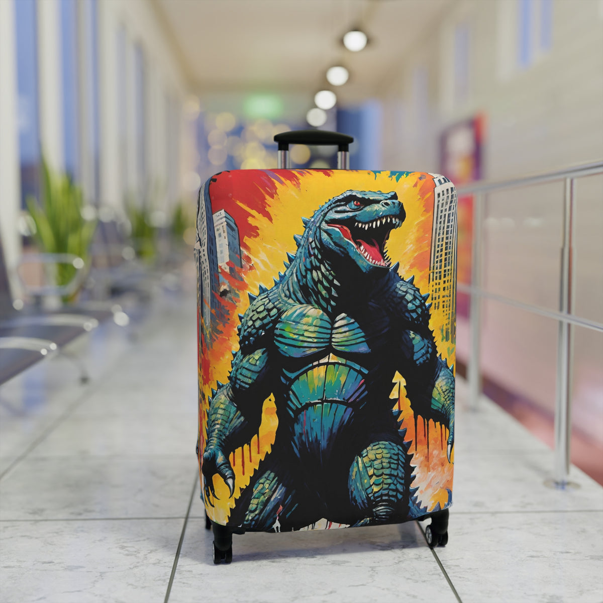 Vintage Monster Travel Luggage Cover - Unique Suitcase Protector for Adventurers