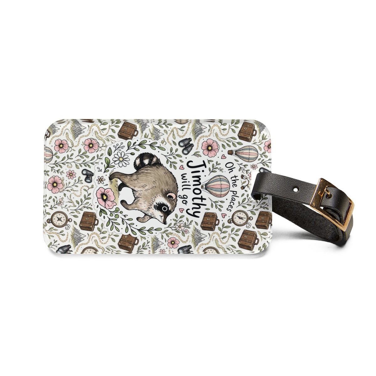 Jimothy Raccoon Travel Luggage Tag | Funny Travel Gifts