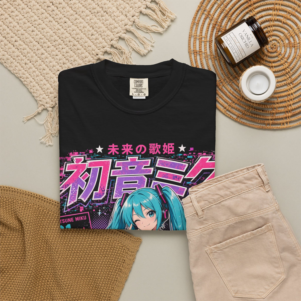 Y2K Anime Girl Graphic T-Shirt - Teal Hair Virtual Pop Star Tee