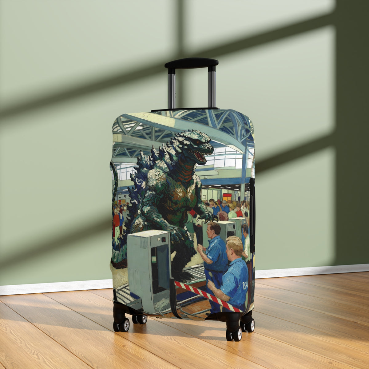 Giant Monster Airport Luggage Cover - Funny Travel Suitcase Protector