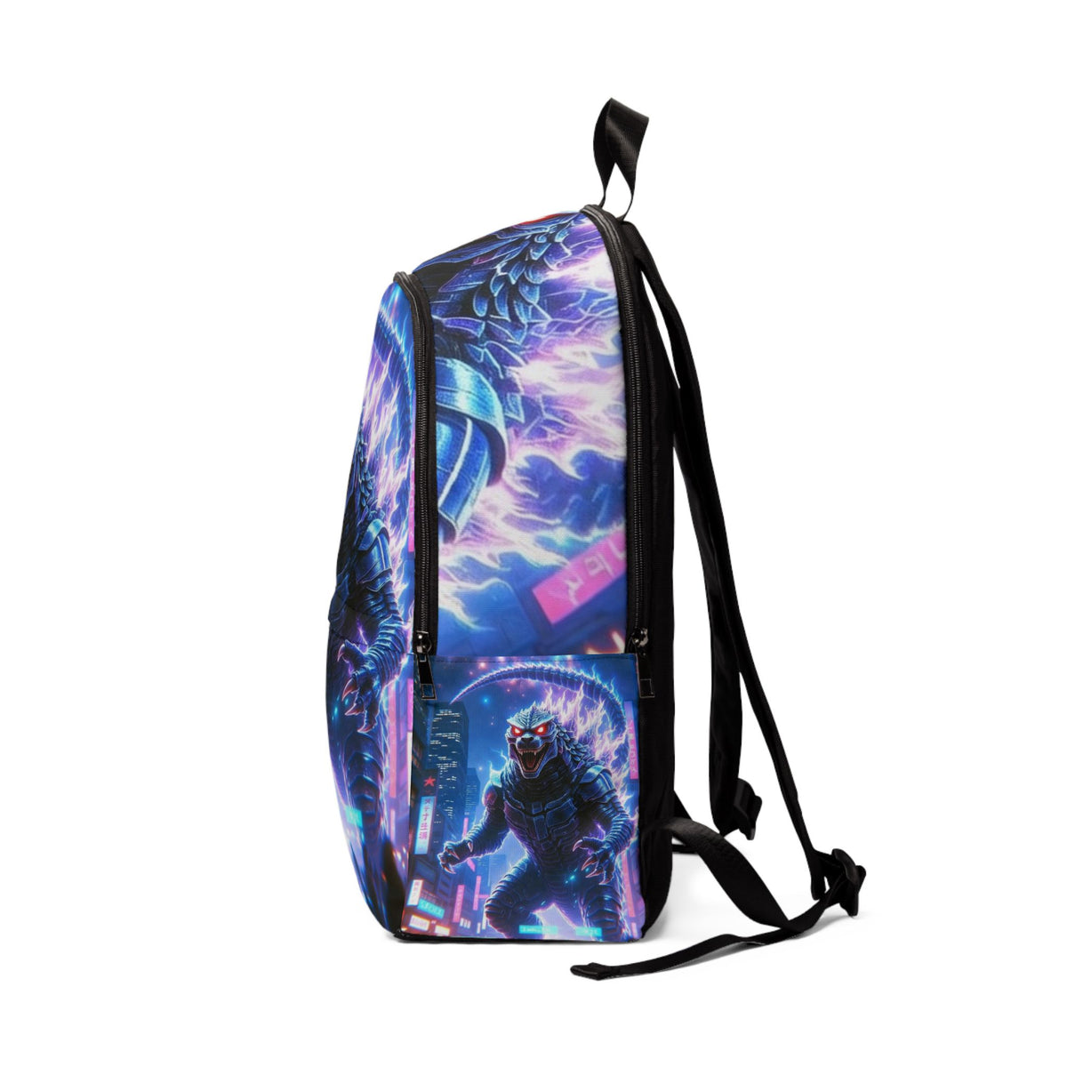 Neon Kaiju Monster Backpack | City Night Creature Design