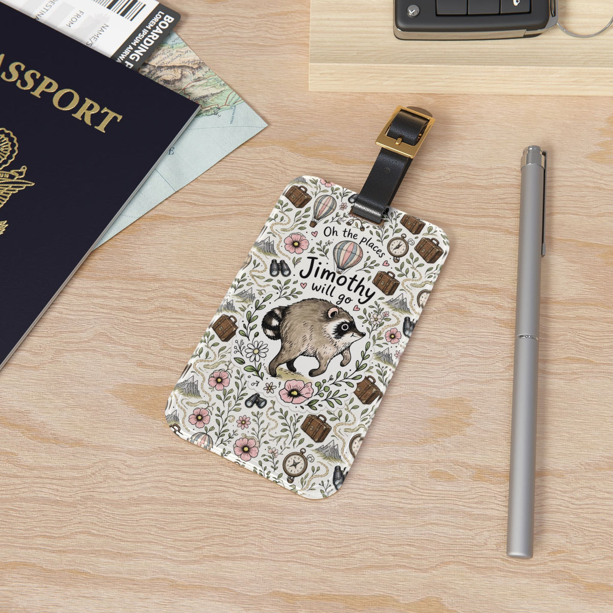 Jimothy Raccoon Travel Luggage Tag | Funny Travel Gifts