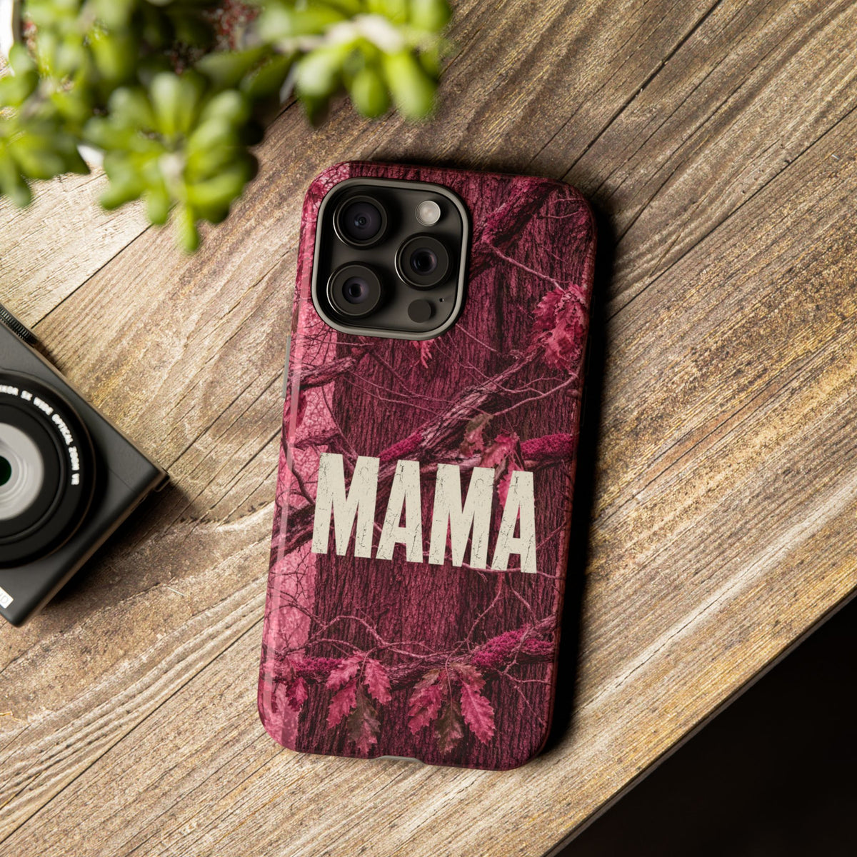 MAMA Pink Camouflage Tough Phone Case