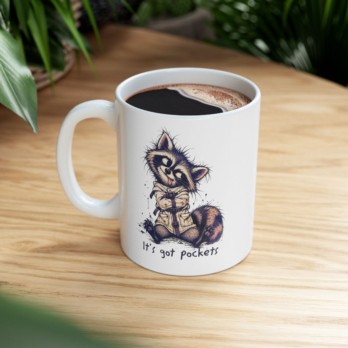 Funny Raccoon Ceramic Mug