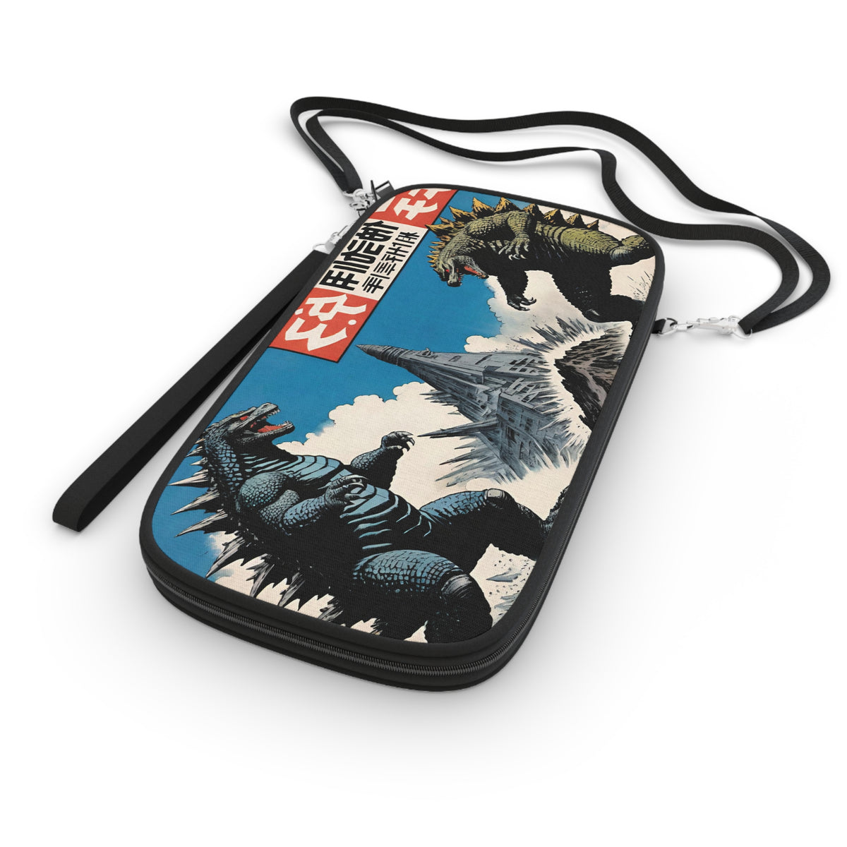 Vintage Japanese Comic Art Passport Wallet - Retro Travel Holder