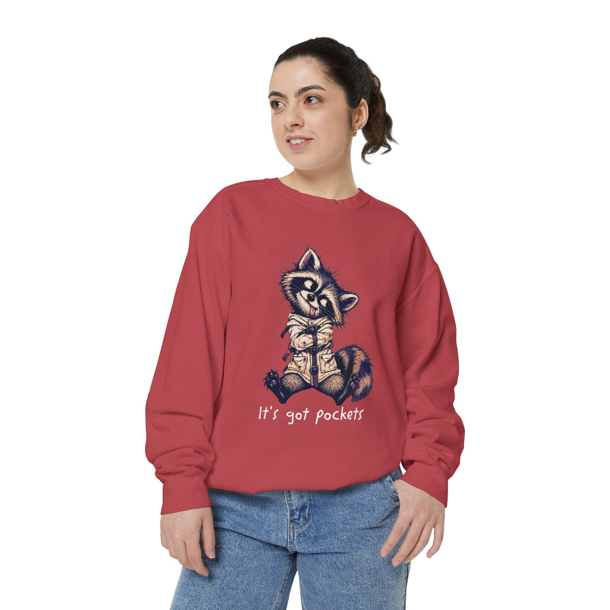 It’s Got Pockets Raccoon Sweatshirt