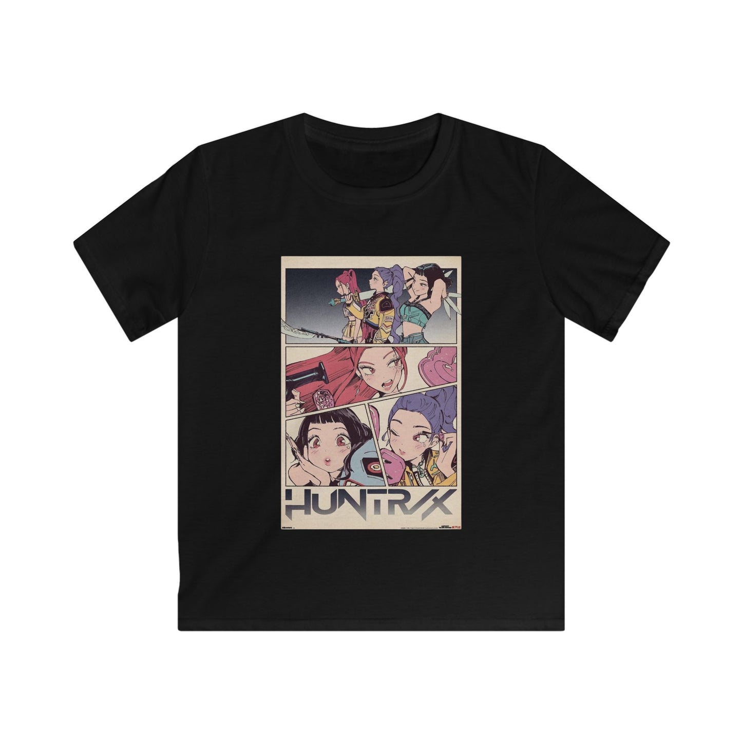 Kids Kpop Shirt Anime Crew T‑Shirt — Retro Kpop Character Collage Tee, Kpop birthday shirt