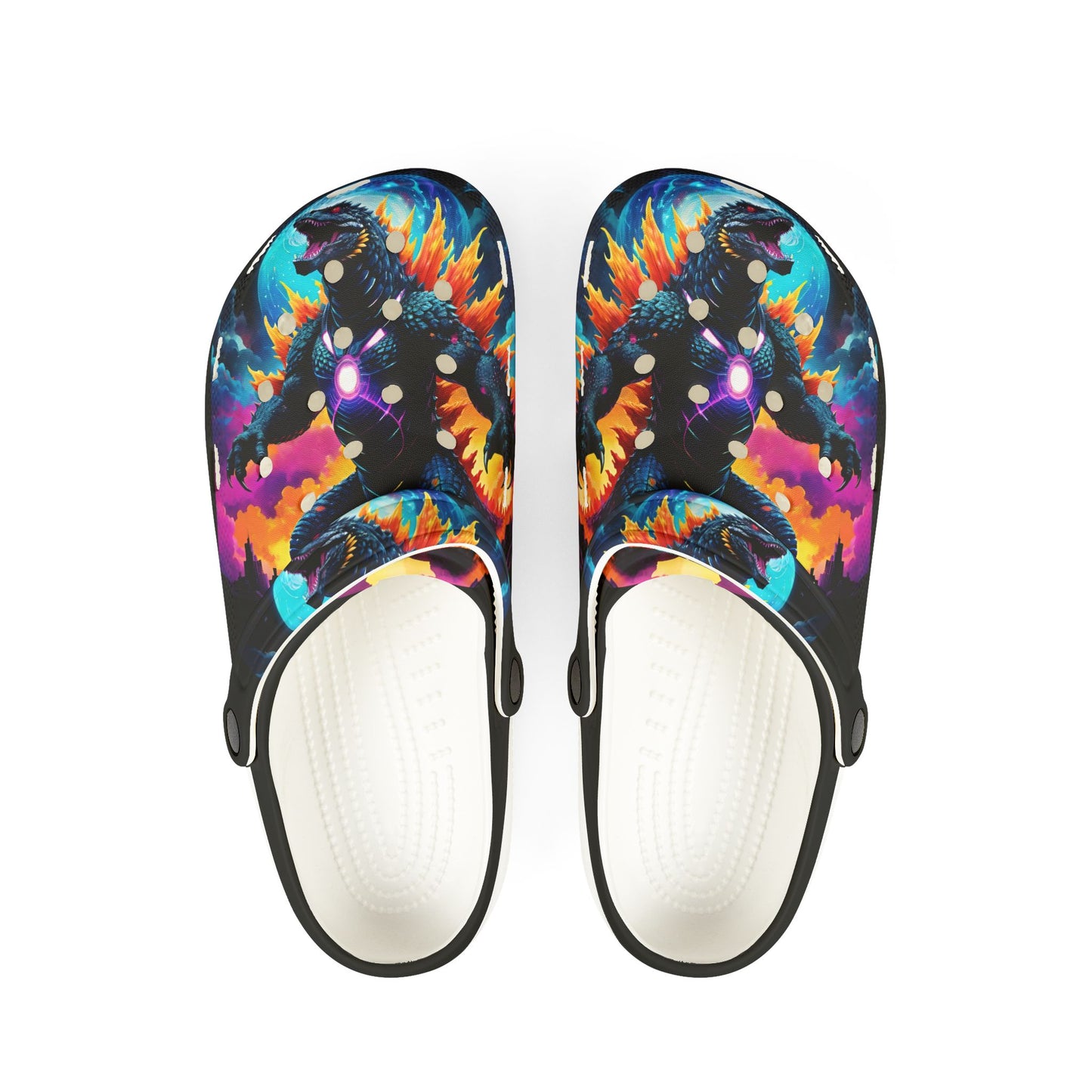 Electric Godzilla Rubber Shoes Clogs