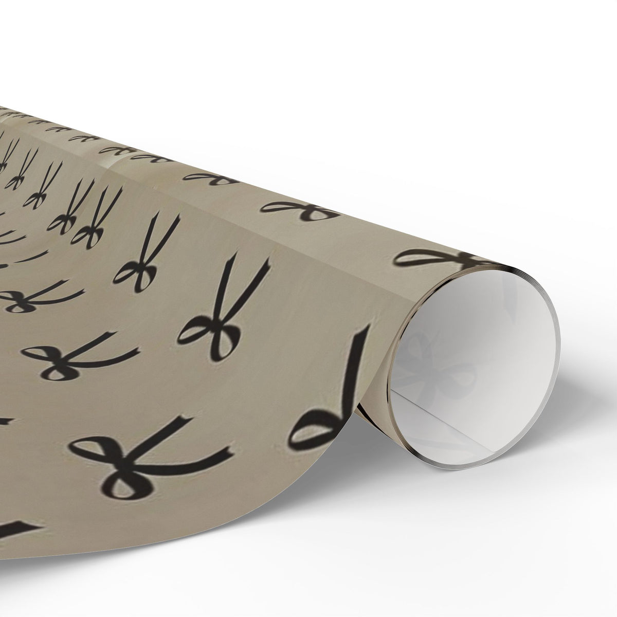 Coquette Bow Wrapping Paper Roll - Black Bow on Kraft - Aesthetic Gift Wrap