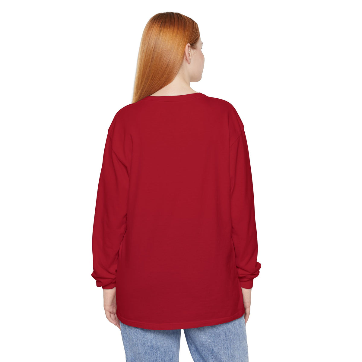 Christmas Morning Vintage Santa Long Sleeve T-Shirt – Cozy Garment-Dyed Woodland Christmas Tee
