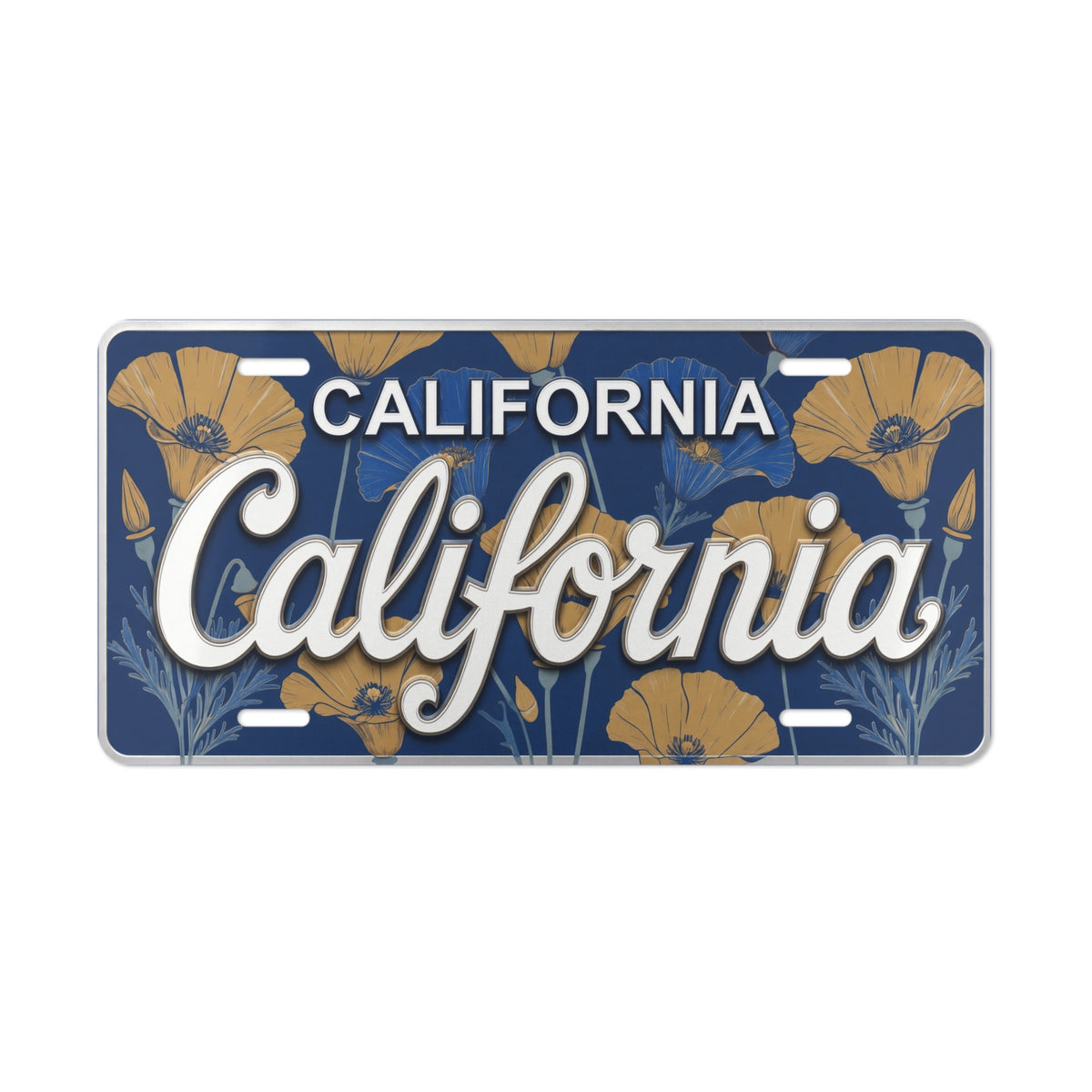 California Poppy License Plate Vanity Plate | Floral State Tag