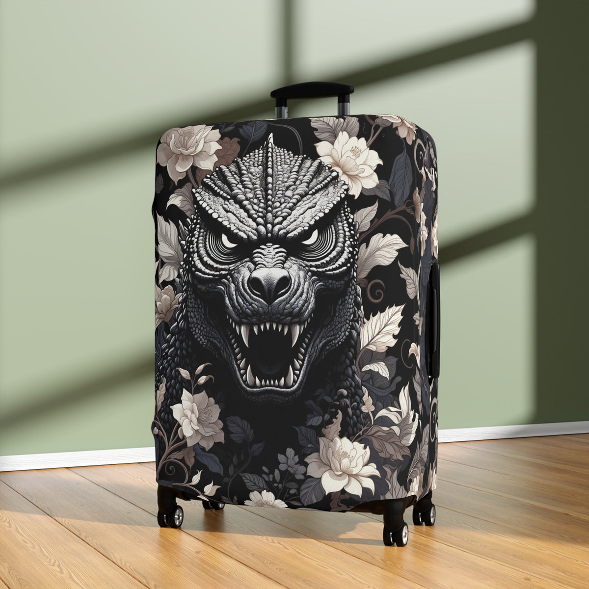 Giant Monster Face Luggage Cover - Bold Travel Gift for Him or Her