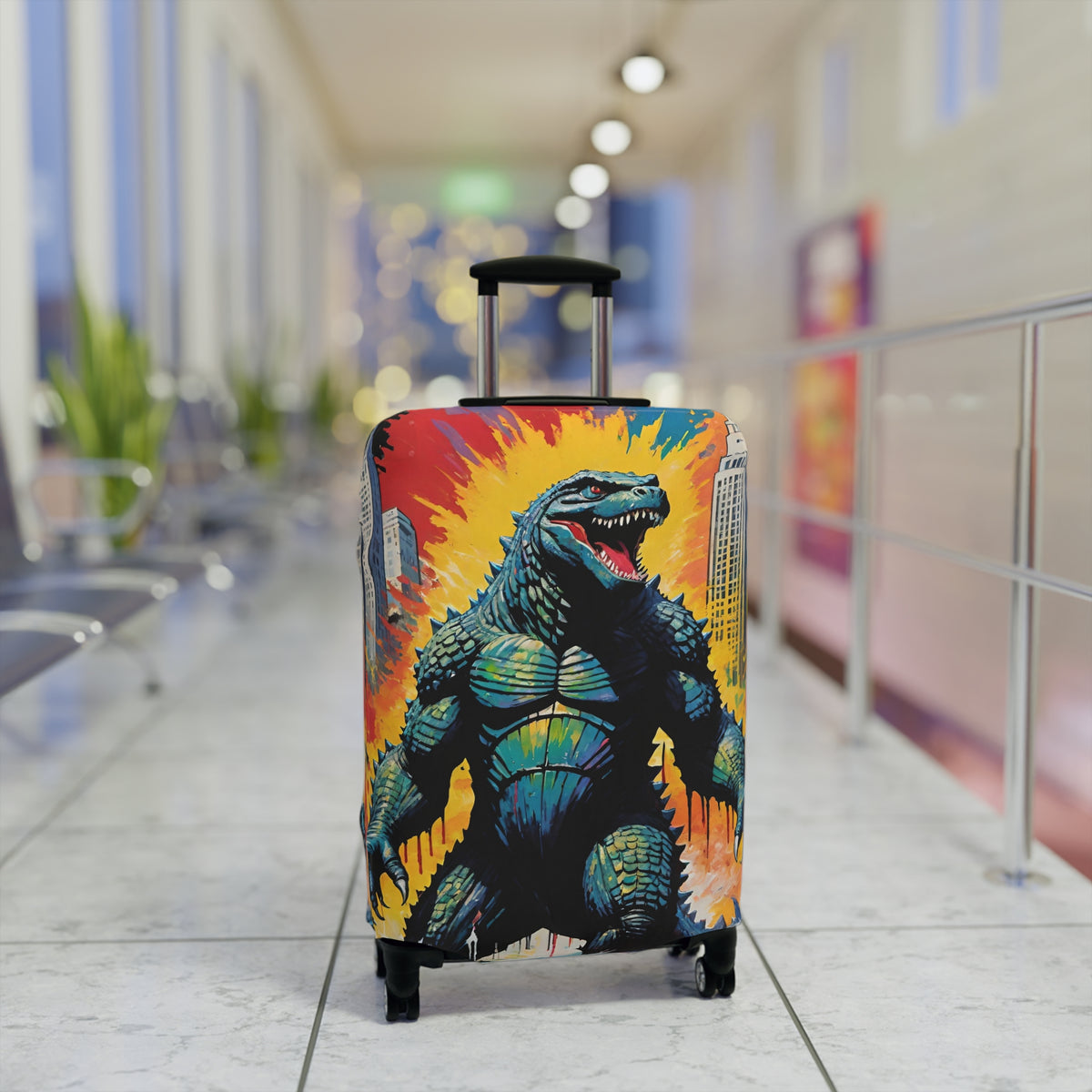 Vintage Monster Travel Luggage Cover - Unique Suitcase Protector for Adventurers