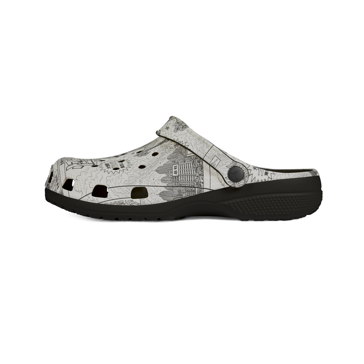 Vintage Japanese Kaiju Clogs | Comic Book Monster EVA Slip-On Shoes | Retro Anime Rubber Clogs