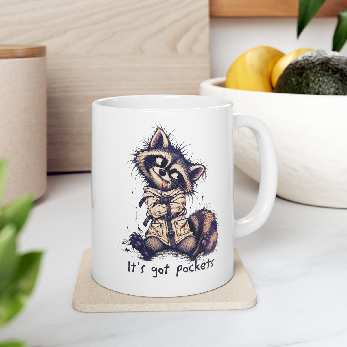 Funny Raccoon Ceramic Mug