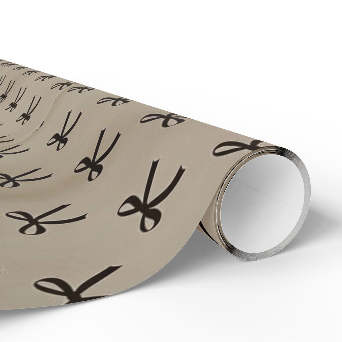 Coquette Bow Wrapping Paper Roll - Black Bow on Kraft - Aesthetic Gift Wrap