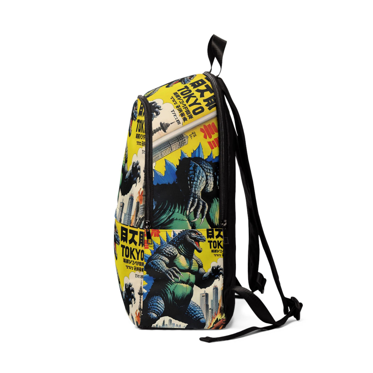 Retro Godzilla Tokyo Poster Backpack | Monster Kaiju Cityscape