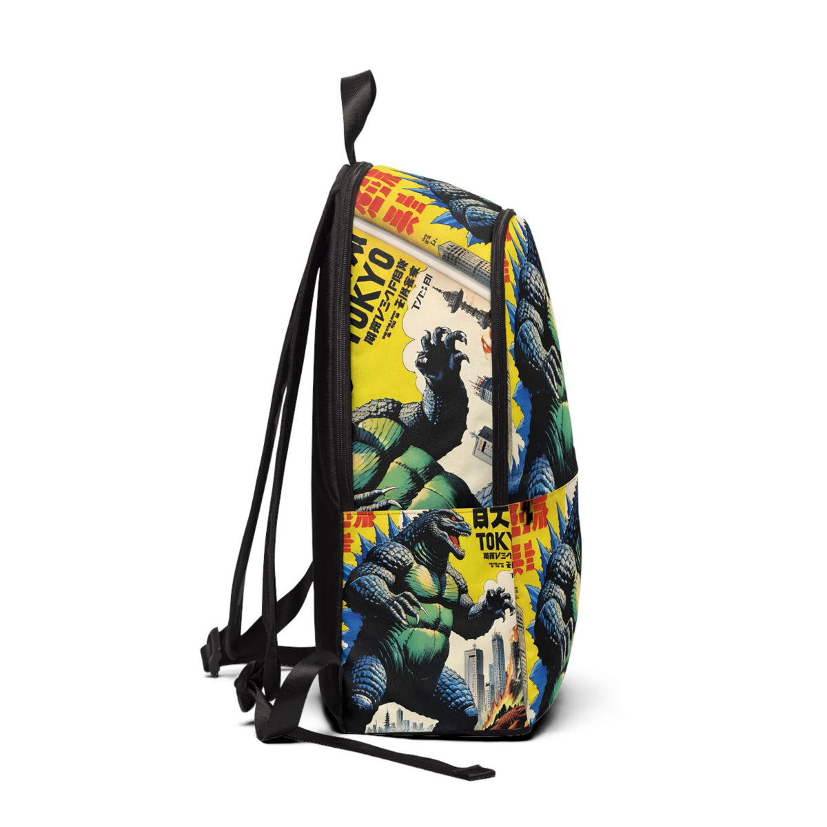 Retro Godzilla Tokyo Poster Backpack | Monster Kaiju Cityscape