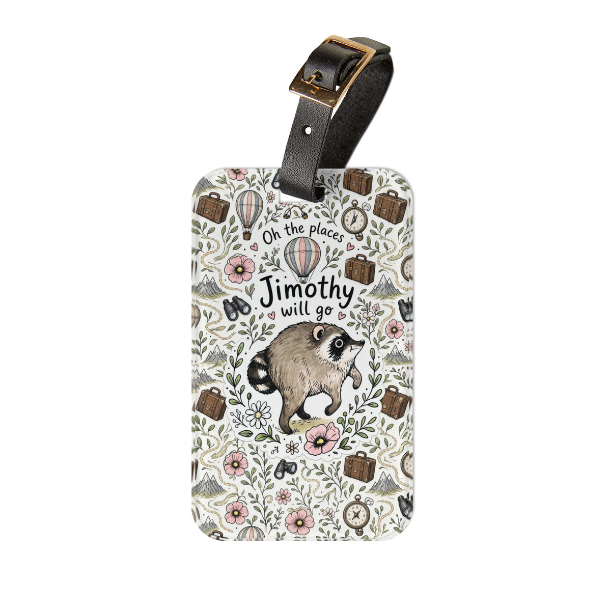 Jimothy Raccoon Travel Luggage Tag | Funny Travel Gifts